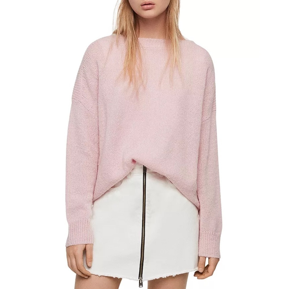 All Saints - Aris Wool and Alpaca-blend Jumper (Sweater) - Baby Pink